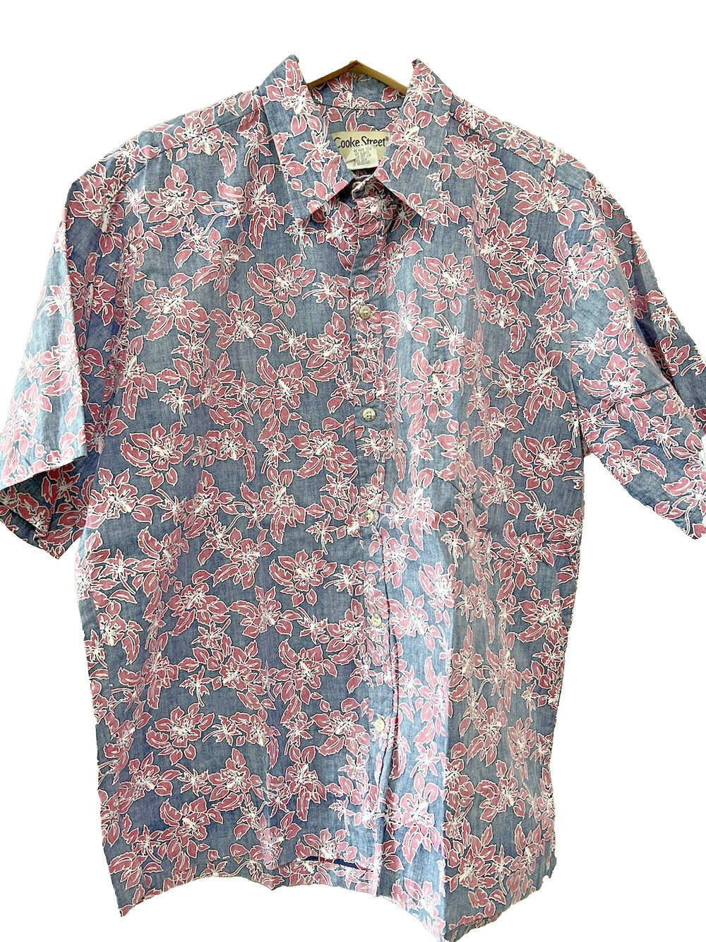 Cooke Street Honolulu Made in Hawaii Reverse print Tropical Buttons Shirt , XL
